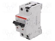 Circuit breaker; 240VAC; Inom: 16A; Poles: 1+N; Charact: C; 25kA ABB