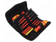 Kit: screwdrivers; insulated; 1kVAC; case; 17pcs. WERA