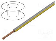 Wire; H05V-K,LgY; stranded; Cu; 0.5mm2; PVC; grey-yellow; 300V,500V BQ CABLE