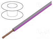 Wire; H05V-K,LgY; stranded; Cu; 0.35mm2; PVC; grey-pink; 300V,500V BQ CABLE