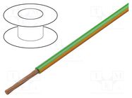 Wire; H05V-K,LgY; stranded; Cu; 1mm2; PVC; green-orange; 300V,500V BQ CABLE