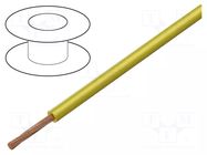 Wire; H05V-K,LgY; stranded; Cu; 0.35mm2; PVC; yellow neon; 200m BQ CABLE
