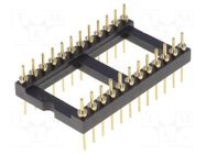 Socket: integrated circuits; DIP24; Pitch: 2.54mm; precision; THT ADAM TECH