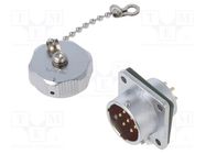 Socket; WY20; male; PIN: 7; IP67; 10A; soldering; 500V; 2mm2; size 20 WEIPU