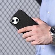 iCarer Litchi Premium Leather Case iPhone 14 Plus Magnetic Leather Case with MagSafe Black (WMI14220711-BK), iCarer