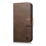 iCarer Oil Wax Wallet Case 2in1 Cover iPhone 14 Pro Max Leather Flip Cover Anti-RFID brown (WMI14220724-BN), iCarer