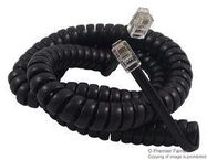 PATCH LEAD, COILED, 4WAY, BLACK