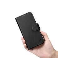 iCarer Wallet Case 2in1 Cover iPhone 14 Plus Anti-RFID Leather Flip Case Black (WMI14220727-BK), iCarer