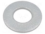 Washer; internally serrated; M10; D=22mm; h=2.75mm; spring steel BOSSARD