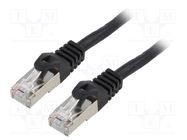 Patch cord; F/UTP; 6; stranded; CCA; PVC; black; 15m; 26AWG; Cores: 8 LANBERG