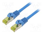 Patch cord; S/FTP; 6a; stranded; Cu; LSZH; blue; 1m; 27AWG; Cores: 8 LANBERG