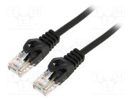 Patch cord; U/UTP; 5e; stranded; CCA; PVC; black; 0.25m; 26AWG; 1pcs. LANBERG