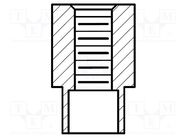 Screwed spacer sleeve; Int.thread: UNC2-56; cylindrical; brass KEYSTONE