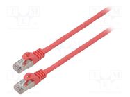 Patch cord; F/UTP; 6; stranded; CCA; PVC; red; 1.5m; 26AWG; Cores: 8 LANBERG