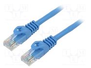 Patch cord; U/UTP; 5e; stranded; CCA; PVC; blue; 1.5m; 26AWG; Cores: 8 LANBERG