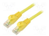 Patch cord; U/UTP; 6; stranded; CCA; PVC; yellow; 0.5m; 26AWG; 1pcs. LANBERG