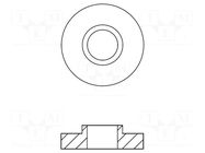 Washer; round; 3/8"; D=15.875mm; fiber; 3000; black; L: 0.7874mm KEYSTONE