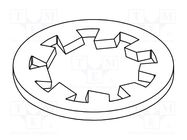 Washer; internally serrated; M5; D=10.2mm; h=0.51mm KEYSTONE