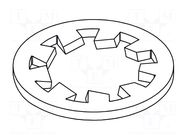 Washer; internally serrated; M5; D=10.2mm; h=0.51mm KEYSTONE