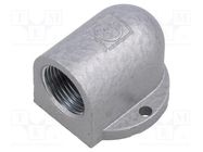 Cable gland; angular; M20; 1.5; zinc alloy; metallic LAPP