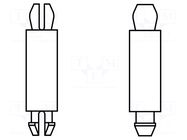 PCB distance; polyamide; L: 3.18mm; Mount.plate thick: 1.57mm KEYSTONE