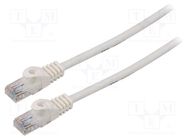 Patch cord; U/UTP; 6; stranded; CCA; PVC; white; 10m; 26AWG; Cores: 8 LANBERG