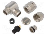 Connector: M9; plug; female; Plating: gold-plated; 125V; IP67; PIN: 5 BINDER