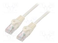 Patch cord; U/UTP; 5e; stranded; CCA; PVC; white; 1.5m; 26AWG; 1pcs. LANBERG