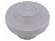 Grommet; elastomer thermoplastic TPE; grey; Panel thick: 1÷5mm TRELLEBORG