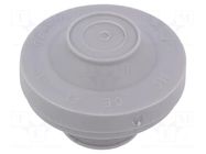 Grommet; elastomer thermoplastic TPE; grey; Panel thick: 1÷5mm TRELLEBORG