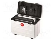 Case; tool case; with wheels; white; Body dim: 455x270x380mm PARAT