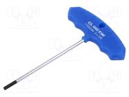 Wrench; hex key; HEX 3mm; Overall len: 137mm; tool steel 