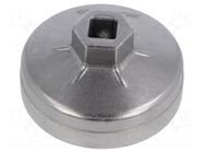 Socket; 14-angles,for oil filter,socket spanner; 1/2"; 74mm KING TONY