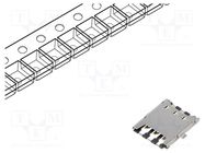 Connector: for cards; Nano SIM; push-pull,with peg; SMT; PIN: 6 GCT