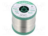 Tin; lead free; Sn99,3Cu0,7+NiGe; 1mm; 500g; reel; 2.5%; Flux: SW33 