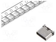 Connector: USB C; socket; SMT; PIN: 16; vertical; top board mount GCT