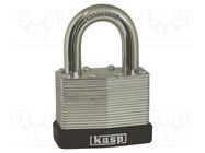 Padlock; shackle; Application: gates,toolboxes,cabinets,sheds KASP