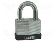 Padlock; shackle; Protection: medium (level 6); steel; A: 40mm KASP