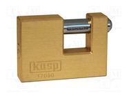 Padlock; mandrel; Protection: high (level 11); brass; A: 90mm KASP