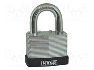 Padlock; shackle; Protection: high (level 10); steel; A: 60mm KASP