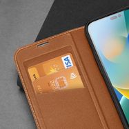 Dux Ducis Skin X2 case for iPhone 14 Pro case with magnetic flap brown, Dux Ducis