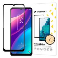 Wozinsky super durable Full Glue tempered glass full screen with frame Case Friendly TCL 30 SE black, Wozinsky