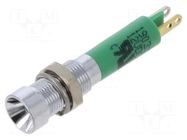Indicator: LED; recessed; green; 12VDC; Ø6mm; IP40; connectors; 8mcd CML INNOVATIVE TECHNOLOGIES