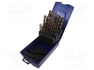 Drill set; for metal; high speed steel cobalt HSS-E; 25pcs. DKM