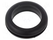 Grommet; Ømount.hole: 25.5mm; Øhole: 22mm; black; 0÷80°C; PVC ESSENTRA