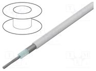 Wire: coaxial; stranded; Cu; PFA; white; 30.5m; Øcable: 1.33mm; 100ft AGILINK MICROWIRES