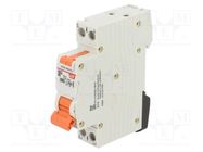 RCBO breaker; Inom: 6A; Ires: 30mA; Poles: 1+N; 230/400VAC; IP20 LS ELECTRIC