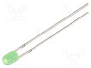 LED; 3mm; green; 500÷750mcd; 120°; Front: convex; 2.9÷3.4VDC; 102mW OPTOSUPPLY