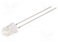 LED; 5.1mm; white; 12000÷14400mcd; 30°; Front: convex; 2.9÷3.4VDC OPTOSUPPLY