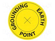 Self-adhesive label; ESD; 36mm; black,yellow ANTISTAT